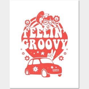 Feeling Groovy: Retro Heart, Car & Girl Posters and Art